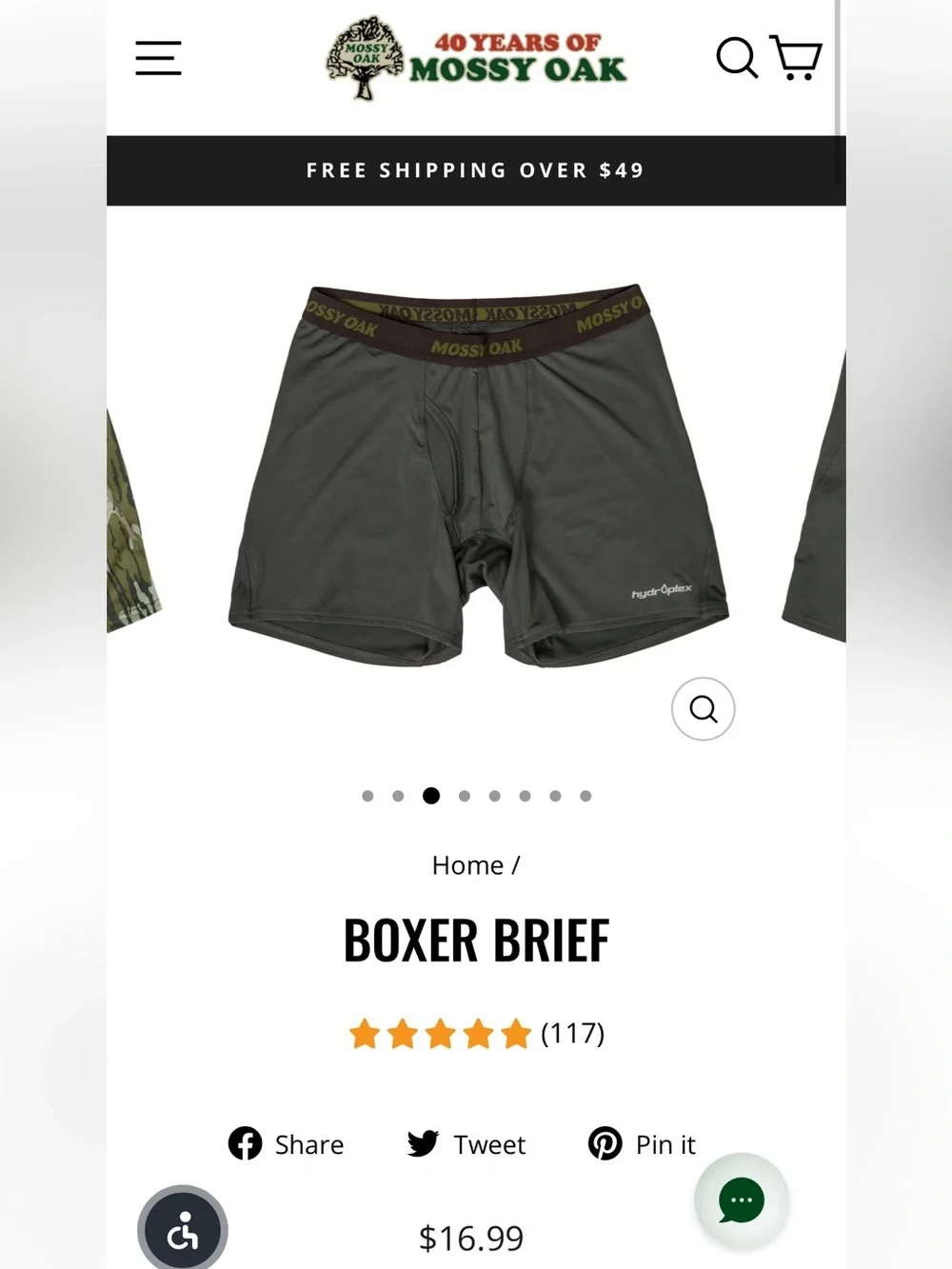 NWT Mossy Oak Performance Boxer Briefs Men’s Medium Camo 3 Pair Bundle